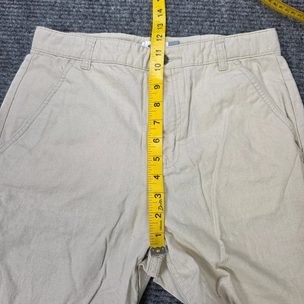 Old Navy Khaki Linen Cotton Blend Shorts Boy's‎ Size 18 Regular Tan Standard